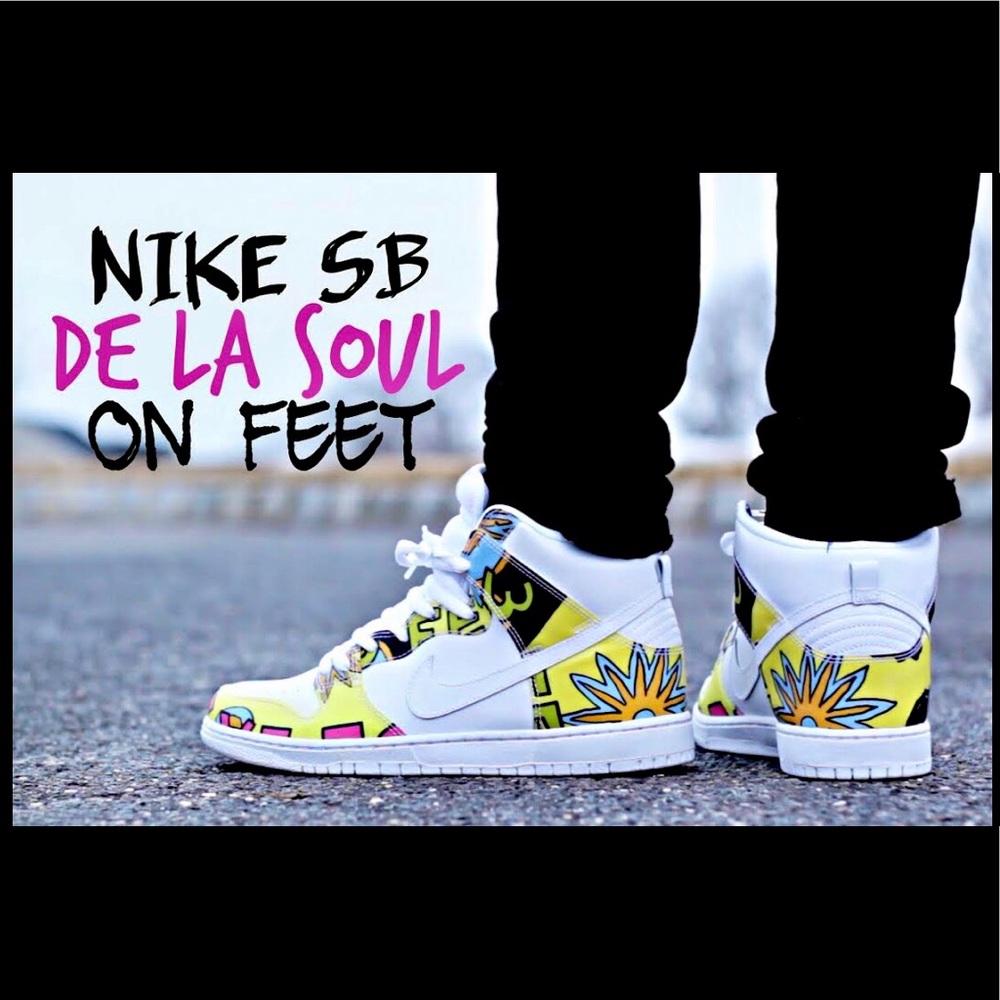 Nike SB Dunk High "De La Soul" On Feet